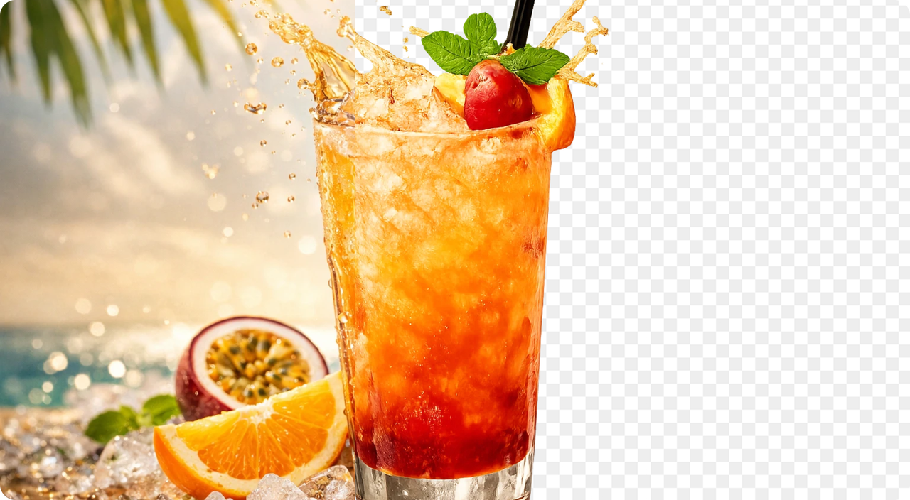 A drink with transparent background