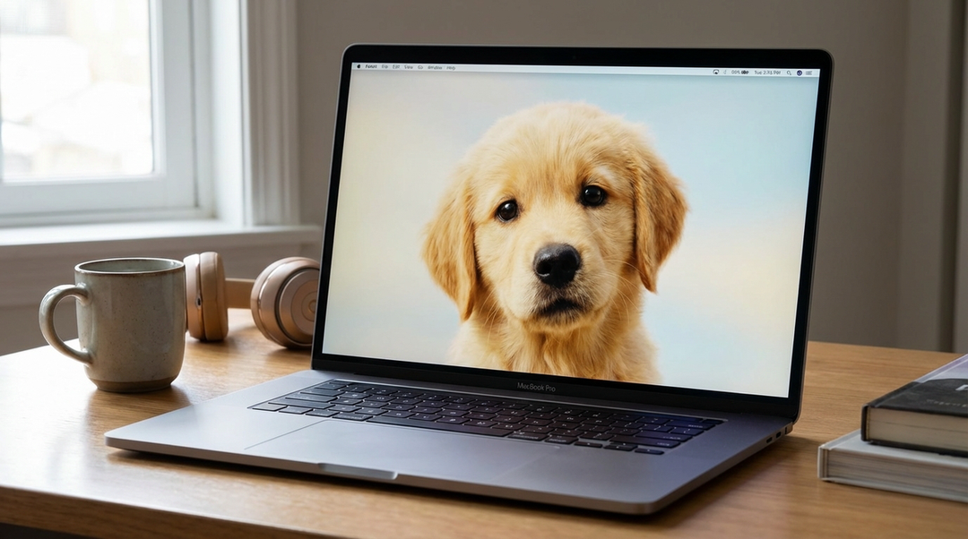 CG puppy close-up wallpaper