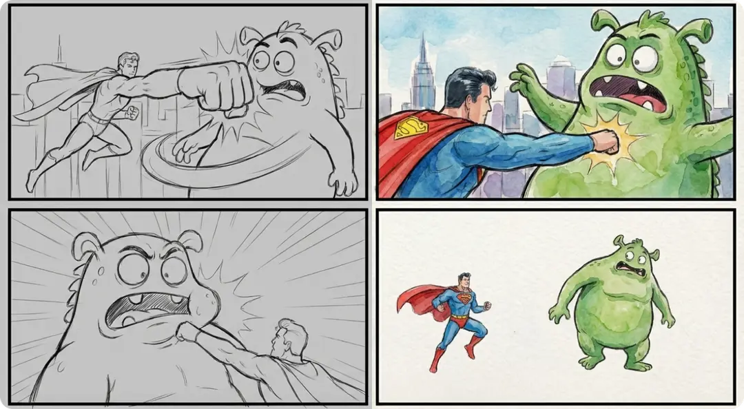 Comic coloring – Watercolor style