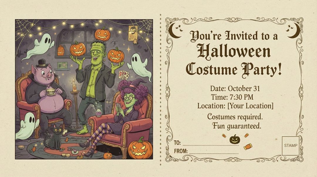 HALLOWEEN COSTUME PARTY CARD2