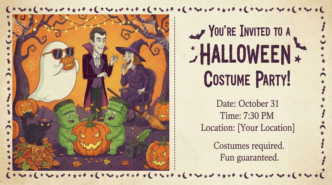 HALLOWEEN COSTUME PARTY Card