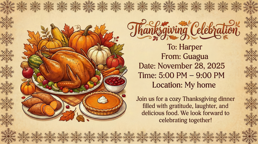 Thanks giving greeting card