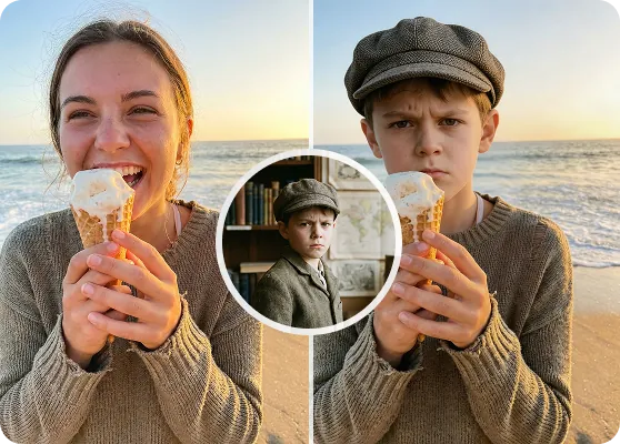 Face replacement image - cinematic style swap