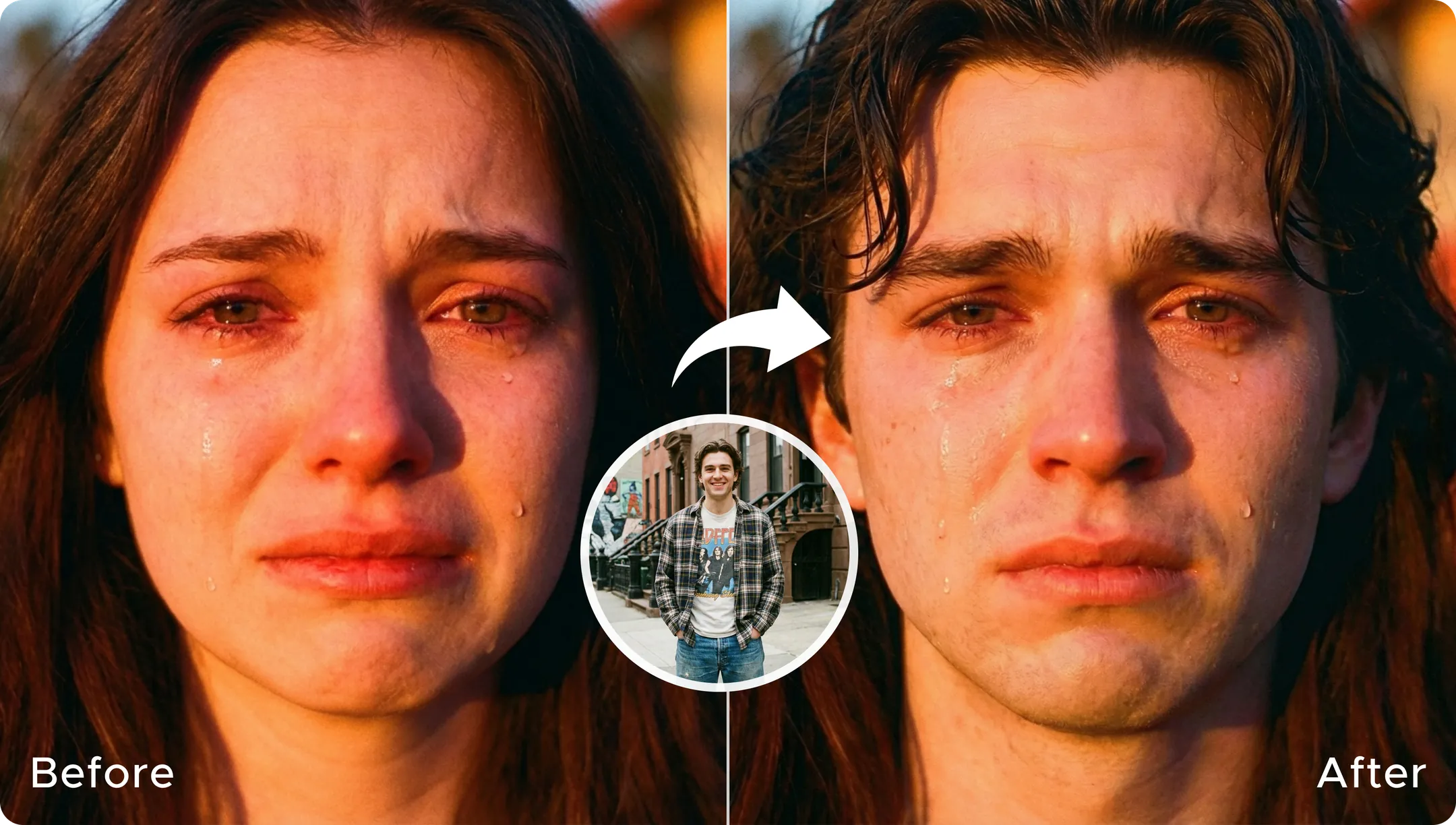 AI face swap hero preview