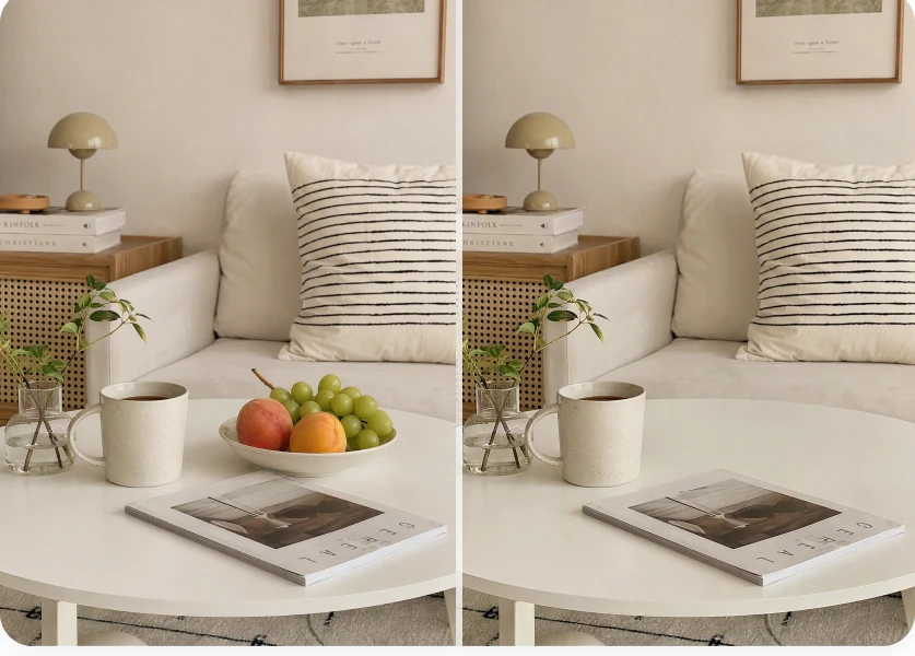 AI Object Remover before and after example 4