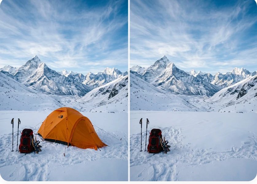 AI Object Remover before and after example 6