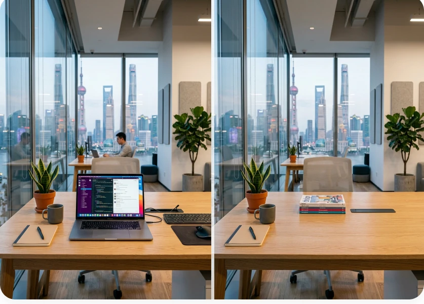 AI Object Remover before and after example 9