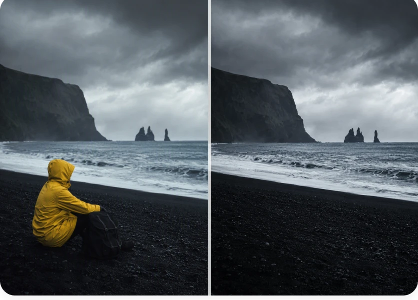 AI Object Remover before and after example 16
