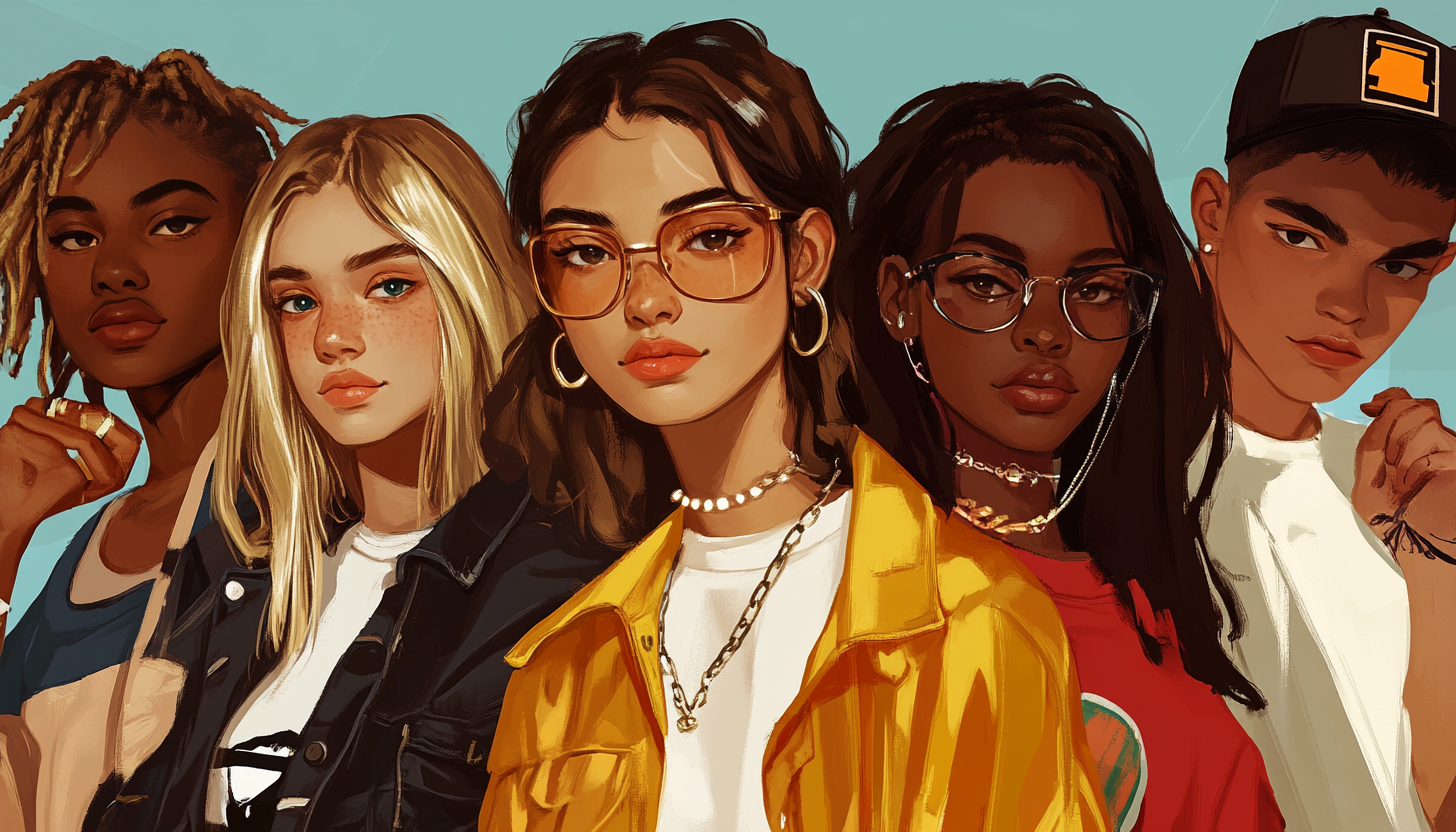 mojave702_a_high_school_social_circle_of_mixed_race_kids_make_i_8720314c-6f3b-4d83-bbf7-fea74eae3671.png